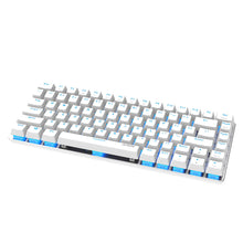Load image into Gallery viewer, TKL White Gold Mechanical Keyboard, Ajazz AK33 Blue Switch, for Gamers and Typists, LED Backlit
