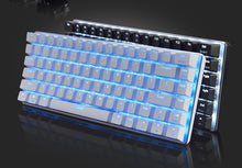 Load image into Gallery viewer, TKL White Gold Mechanical Keyboard, Ajazz AK33 Blue Switch, for Gamers and Typists, LED Backlit