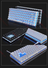 Load image into Gallery viewer, TKL White Gold Mechanical Keyboard, Ajazz AK33 Blue Switch, for Gamers and Typists, LED Backlit