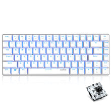 Load image into Gallery viewer, TKL White Gold Mechanical Keyboard, Ajazz AK33 Blue Switch, for Gamers and Typists, LED Backlit
