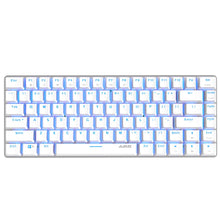 Load image into Gallery viewer, TKL White Gold Mechanical Keyboard, Ajazz AK33 Blue Switch, for Gamers and Typists, LED Backlit