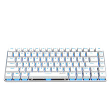 Load image into Gallery viewer, TKL White Gold Mechanical Keyboard, Ajazz AK33 Blue Switch, for Gamers and Typists, LED Backlit
