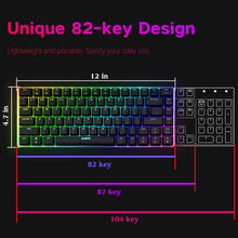 Load image into Gallery viewer, TKL Mechanical Gaming Keyboard Ajazz AK33 Wired RGB LED Backlight USB
